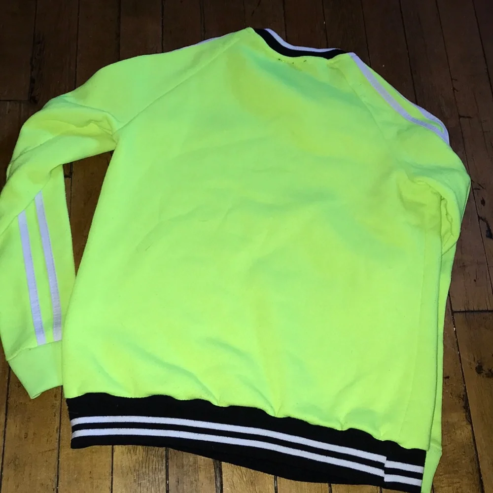 Nike Neon Lime Kids Crewneck Sweatshirt with Black Trim